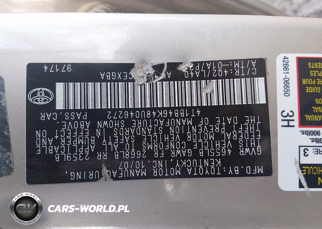 2008 Toyota Camry Hybrid VIN:4T1BB46K48U046272 - 9