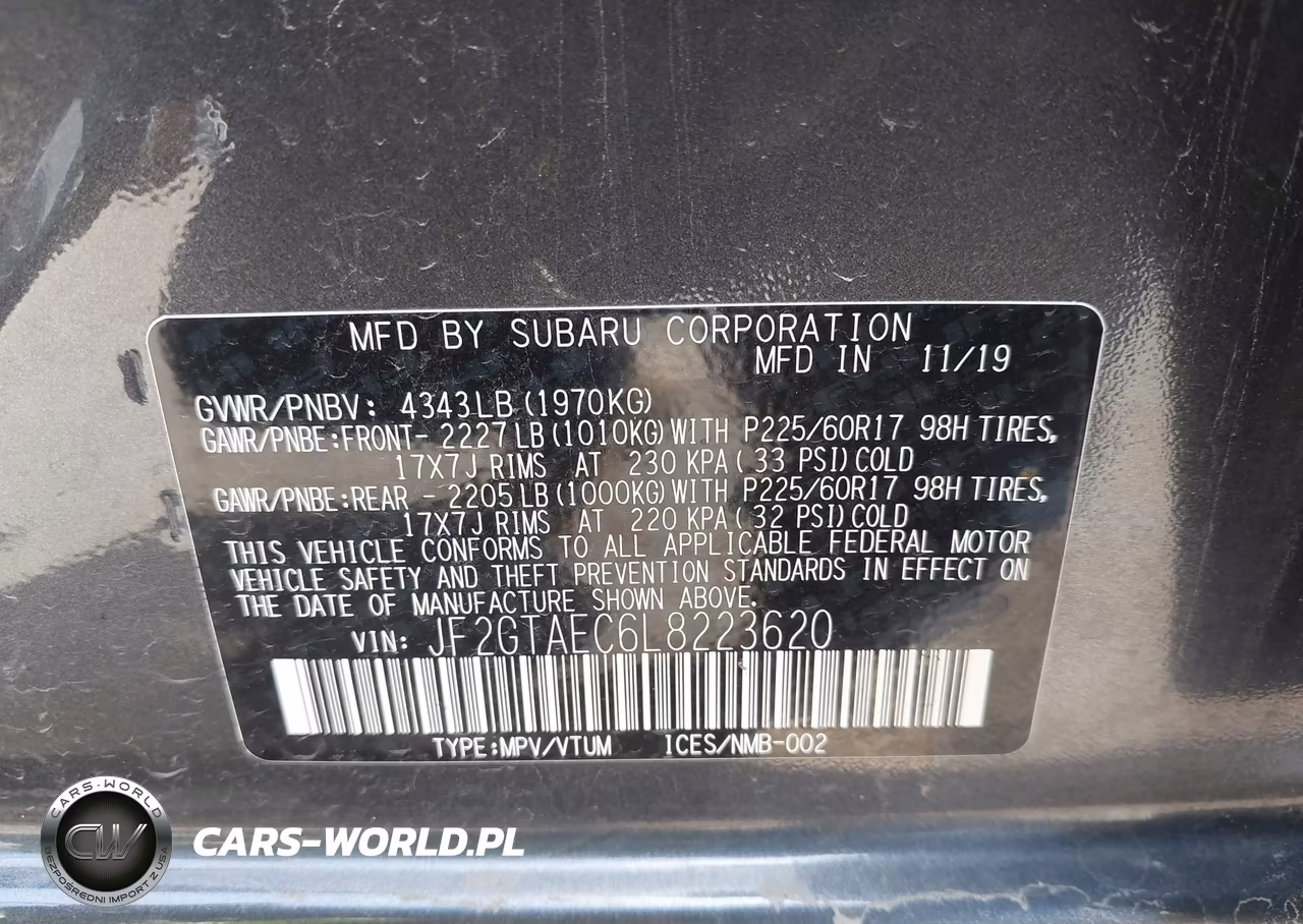 2020 Subaru Crosstrek Premium VIN:JF2GTAEC6L8223620 - 9
