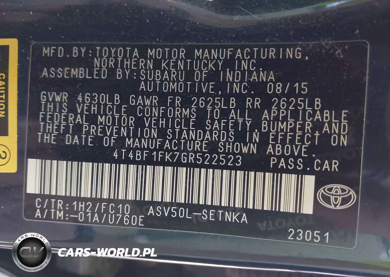 2016 Toyota Camry Le VIN:4T4BF1FK7GR522523 - 9