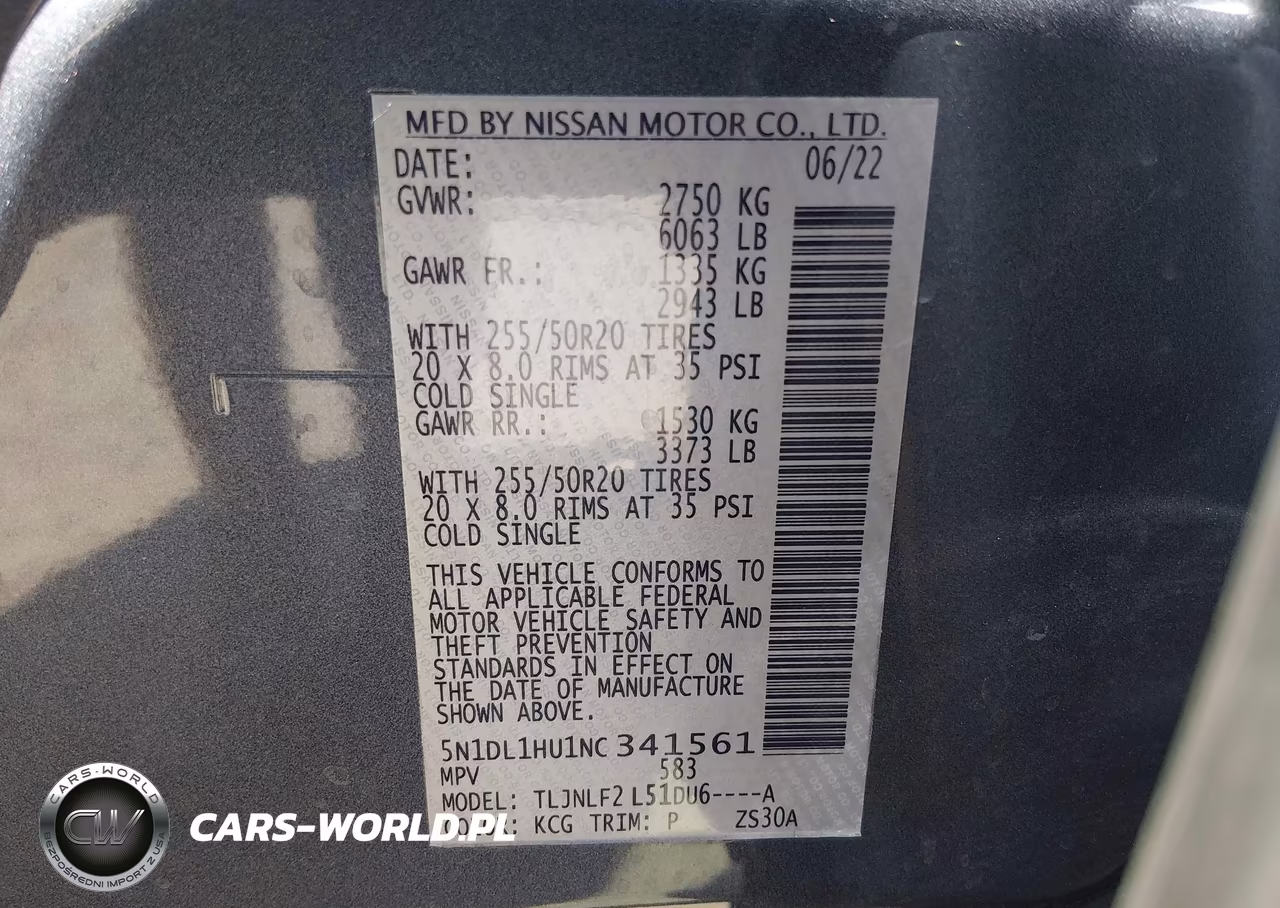2022 Infiniti Qx60 Autograph Awd VIN:5N1DL1HU1NC341561 - 9