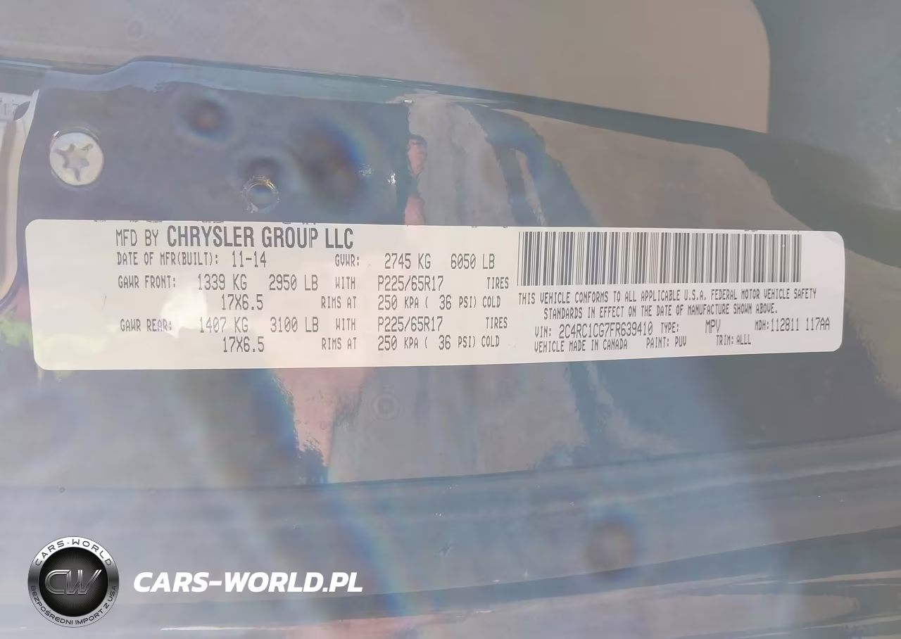 2015 Chrysler Town & Country Touring-L VIN:2C4RC1CG7FR639410 - 9