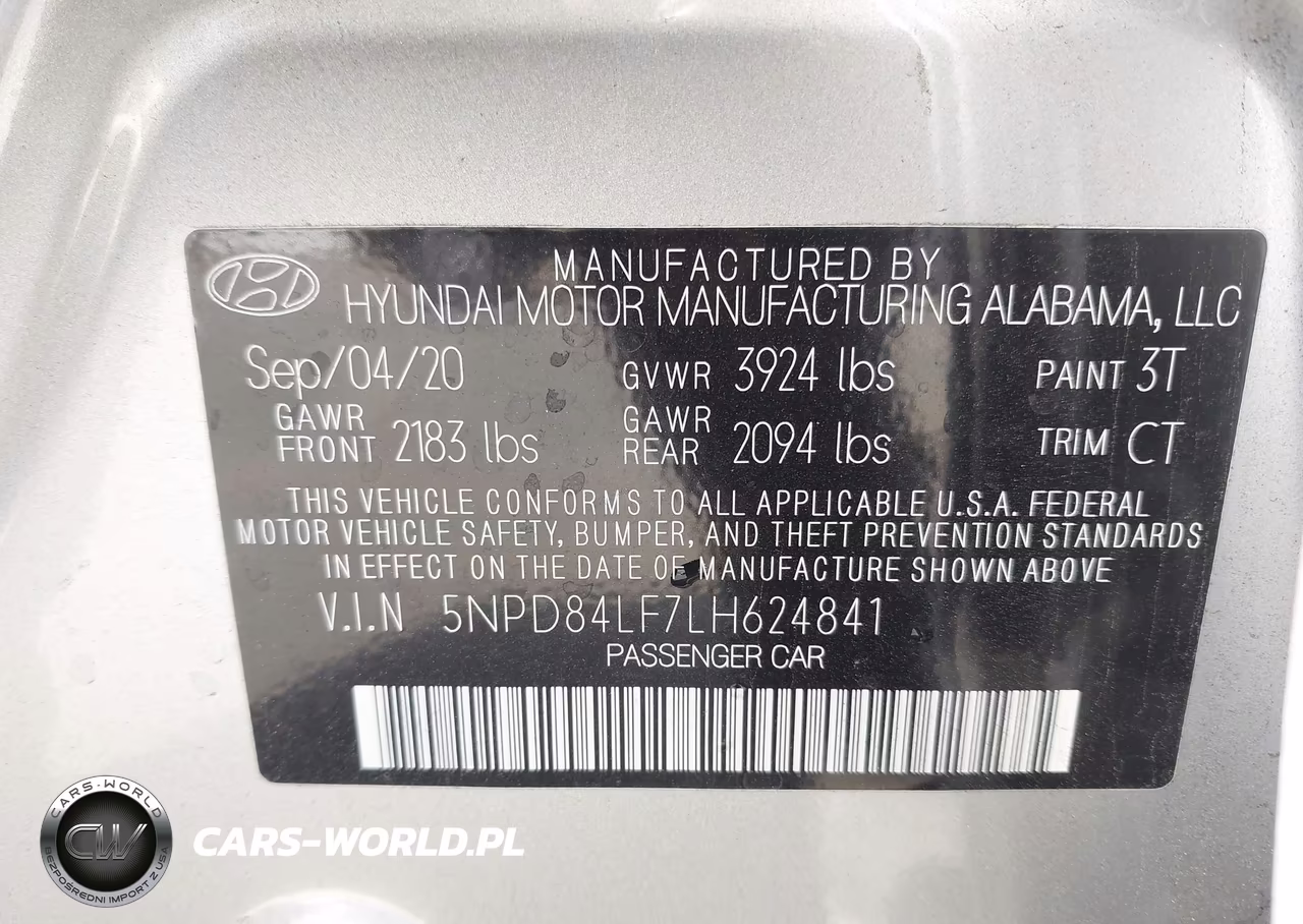 2020 Hyundai Elantra Limited VIN:5NPD84LF7LH624841 - 9