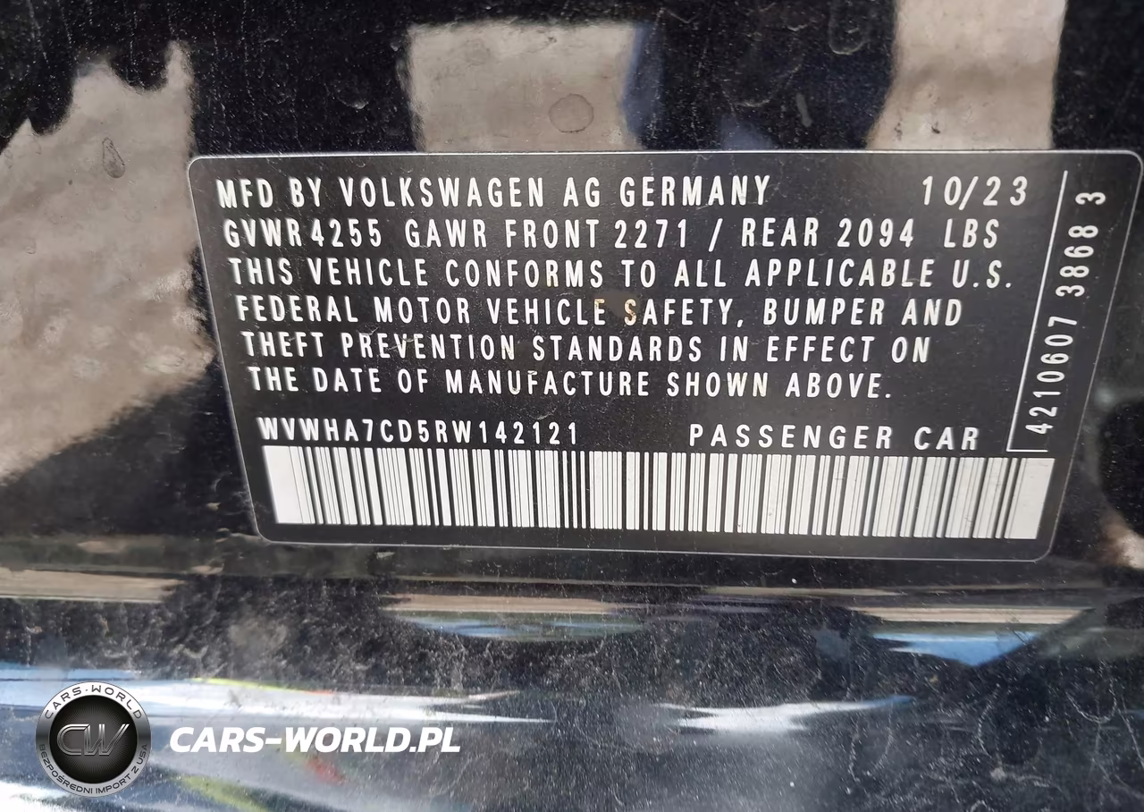 2024 Volkswagen Golf Gti 2.0T 380 S VIN:WVWHA7CD5RW142121 - 9