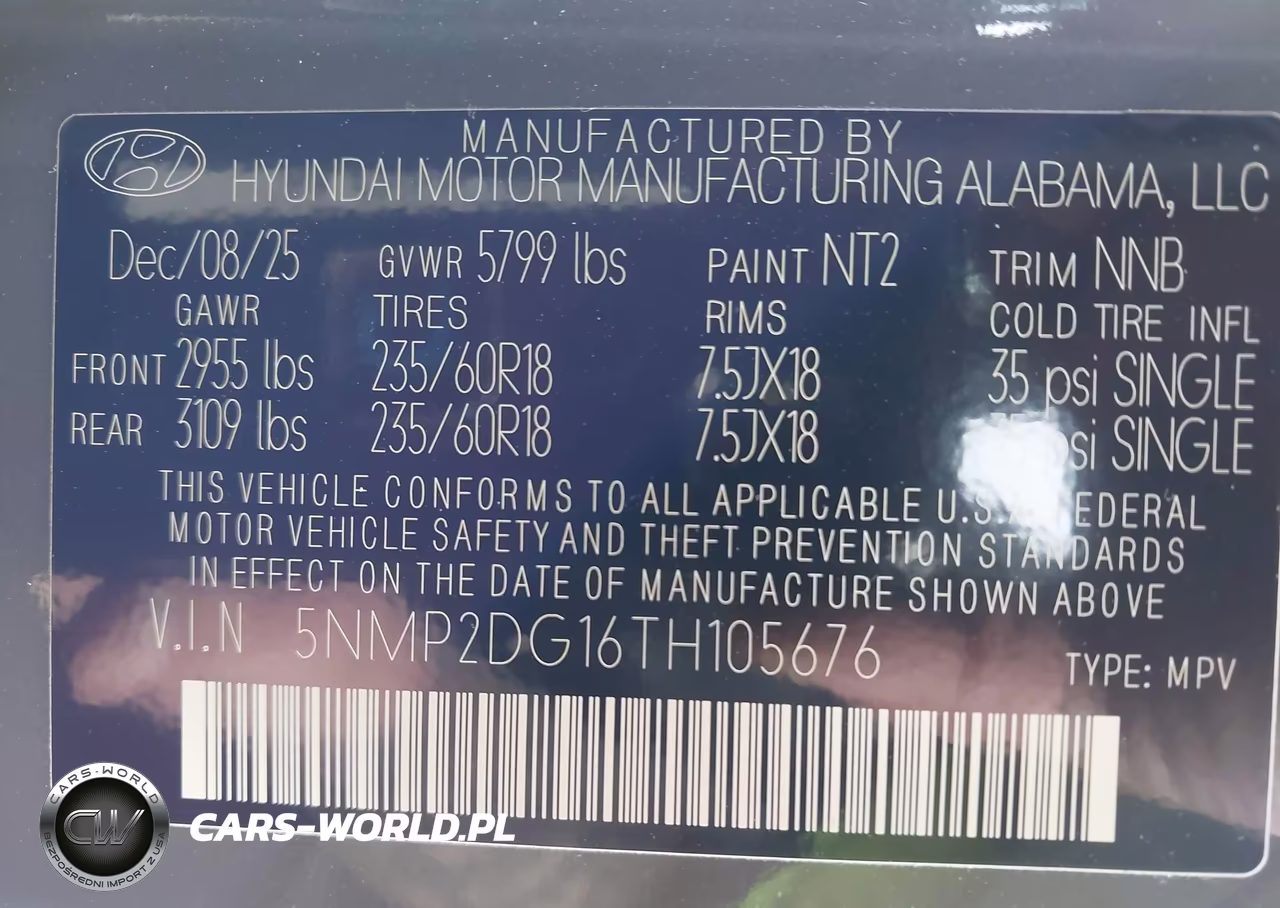 2026 Hyundai Santa Fe Hybrid Sel VIN:5NMP2DG16TH105676 - 9