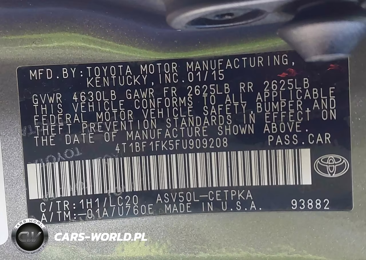 2015 Toyota Camry Xse VIN:4T1BF1FK5FU909208 - 9