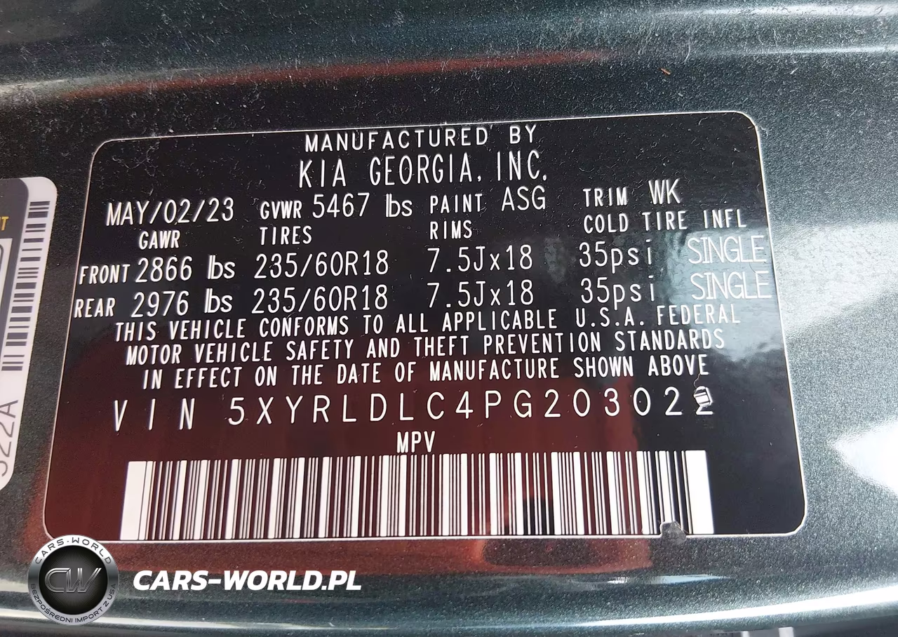 2023 Kia Sorento X-Line S VIN:5XYRLDLC4PG203022 - 9