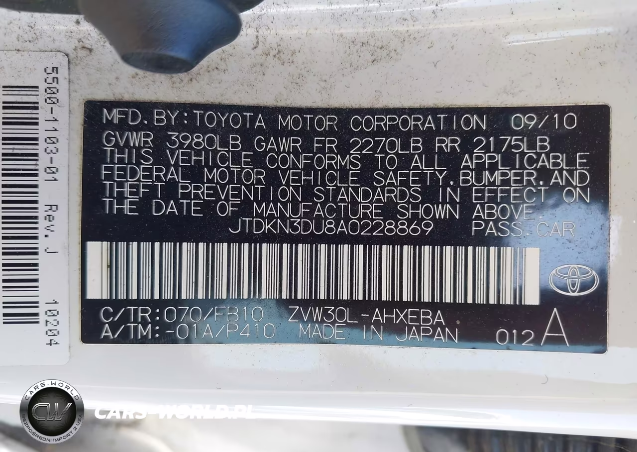 2010 Toyota Prius Iii VIN:JTDKN3DU8A0228869 - 9