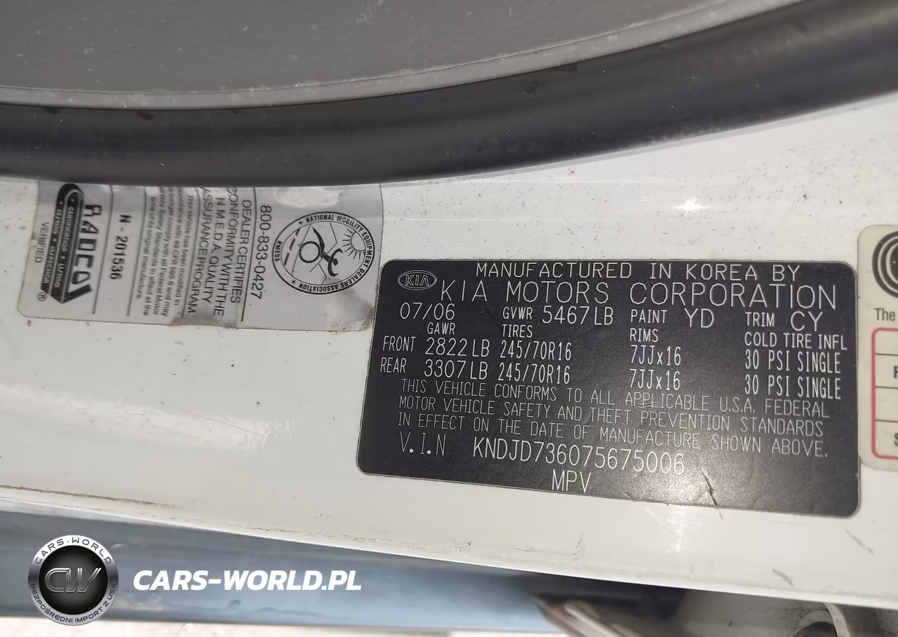 2007 Kia Sorento Ex VIN:KNDJD736075675006 - 9