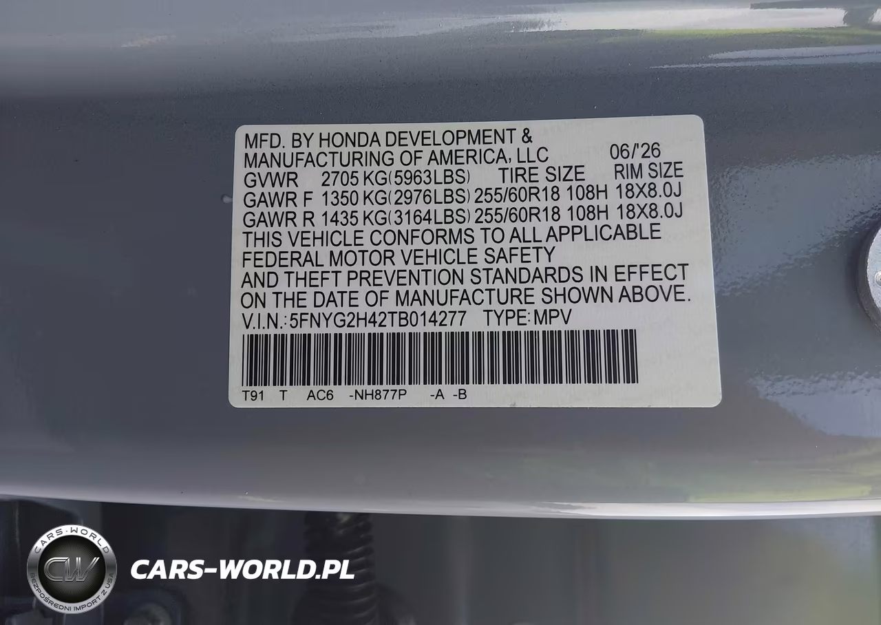 2026 Honda Pilot Ex-L VIN:5FNYG2H42TB014277 - 9