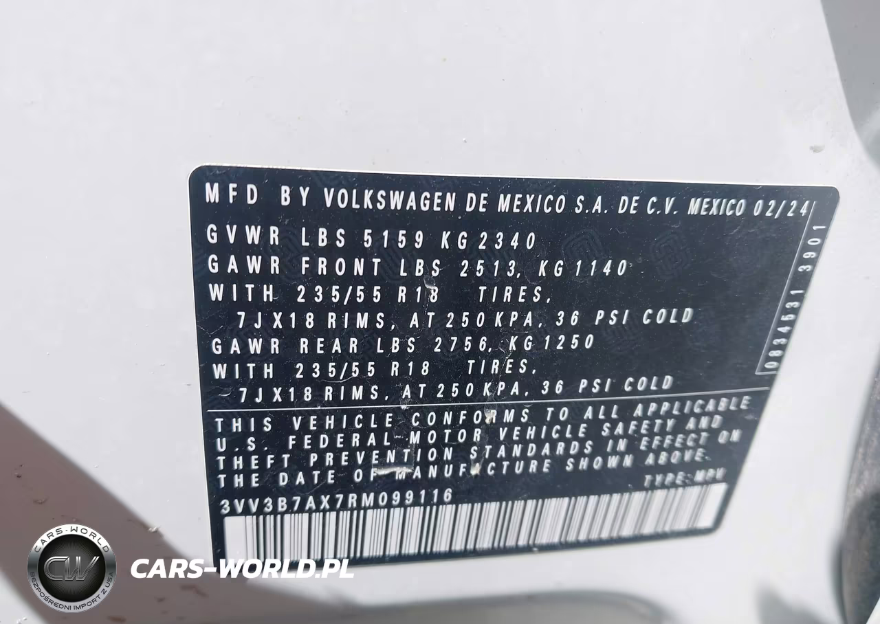 2024 Volkswagen Tiguan 2.0T Se-2.0T Wolfsburg Edition VIN:3VV3B7AX7RM099116 - 9