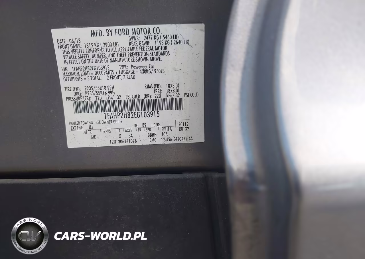 2014 Ford Taurus Sel VIN:1FAHP2H82EG103915 - 9