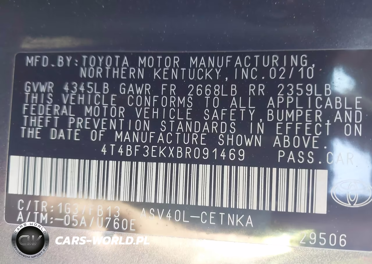 2011 Toyota Camry Le VIN:4T4BF3EKXBR091469 - 9
