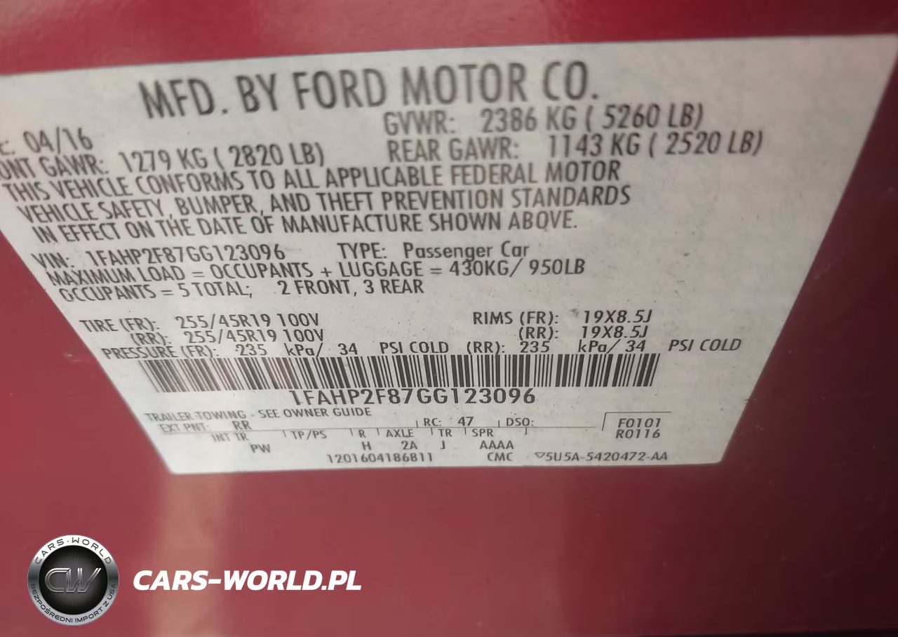 2016 Ford Taurus Limited VIN:1FAHP2F87GG123096 - 9