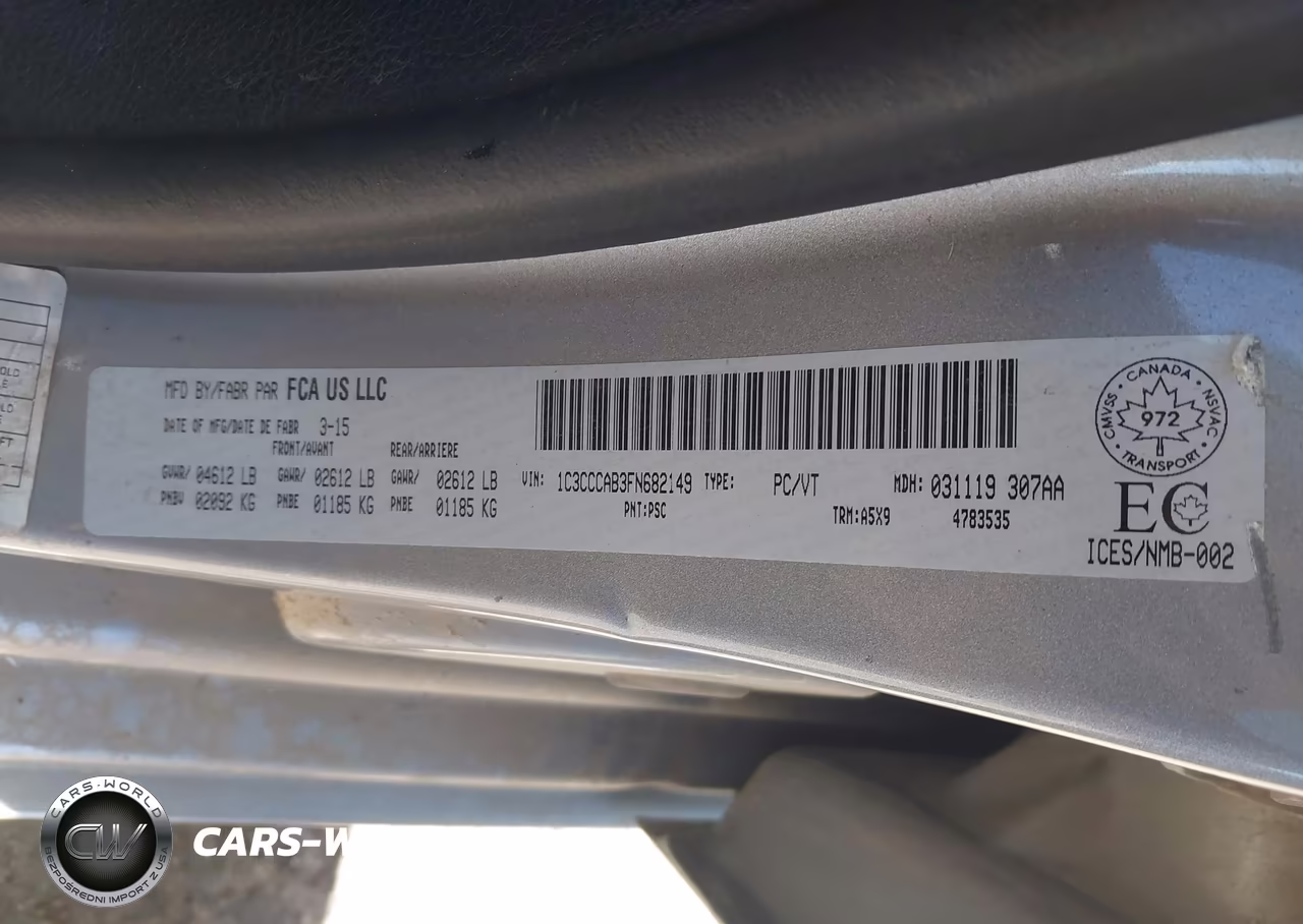 2015 Chrysler 200 Limited VIN:1C3CCCAB3FN682149 - 9