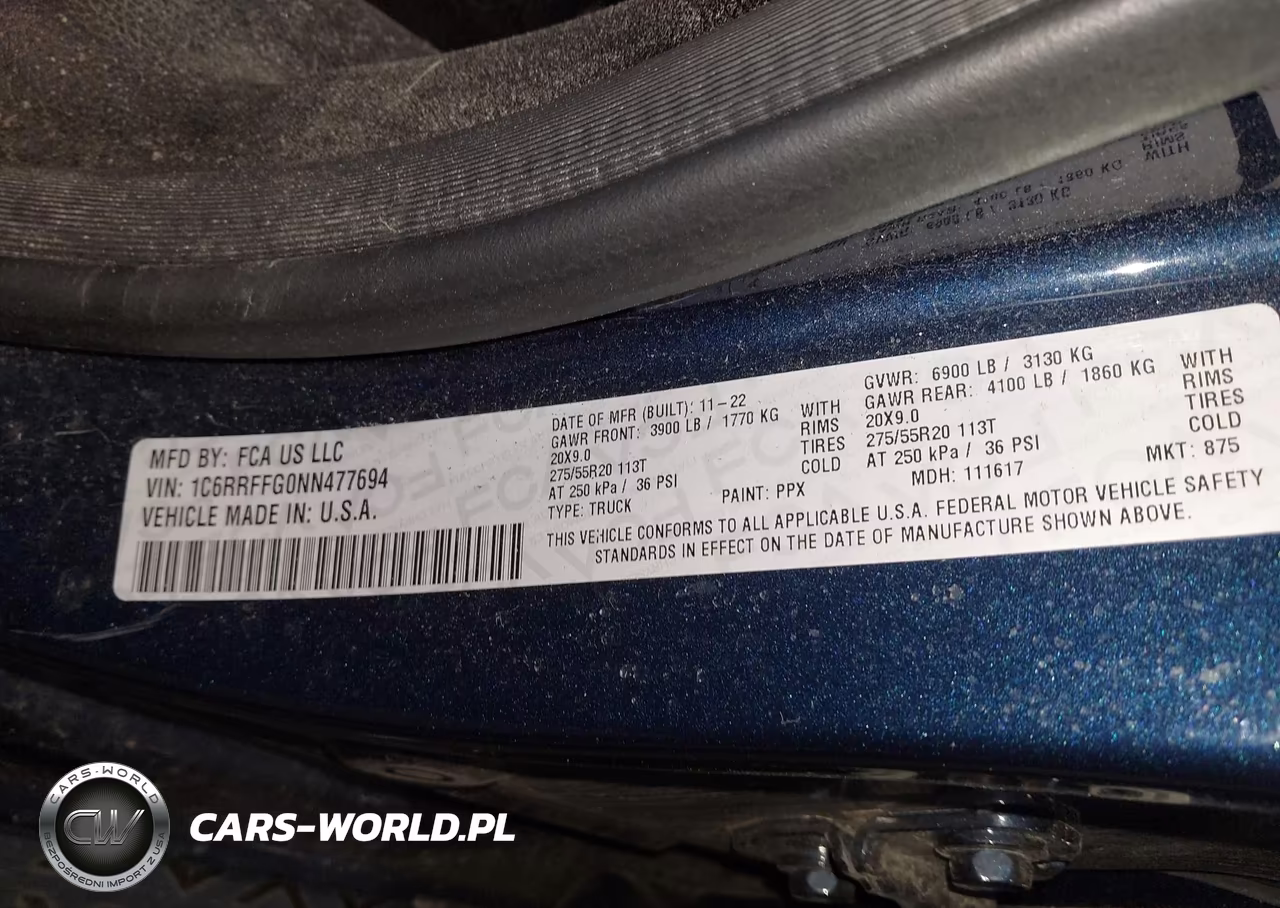 2022 Ram 1500 Big Horn 4X4 5'7 Box VIN:1C6RRFFG0NN477694 - 9