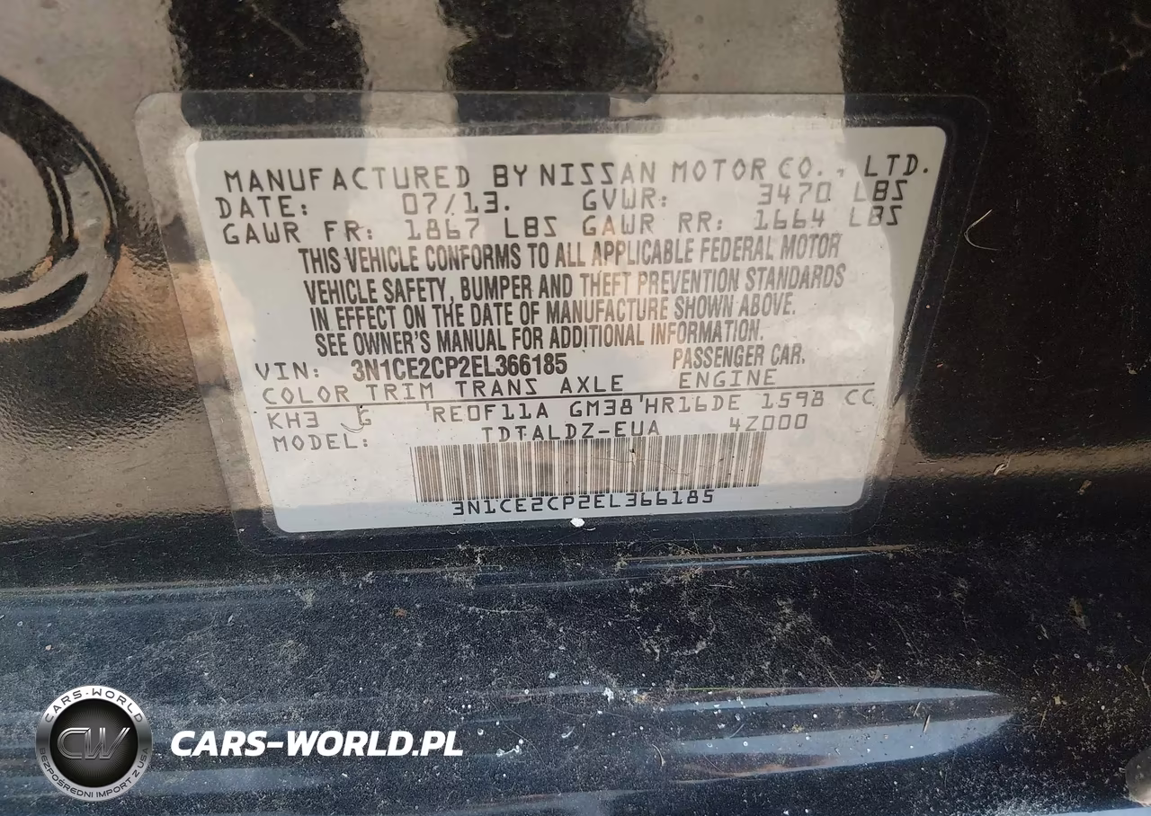 2014 Nissan Versa Note Sv VIN:3N1CE2CP2EL366185 - 9
