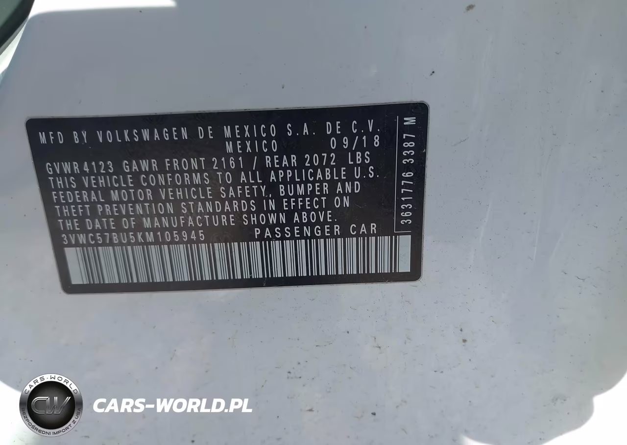 2019 Volkswagen Jetta 1.4T R-Line-1.4T S-1.4T Se VIN:3VWC57BU5KM105945 - 9