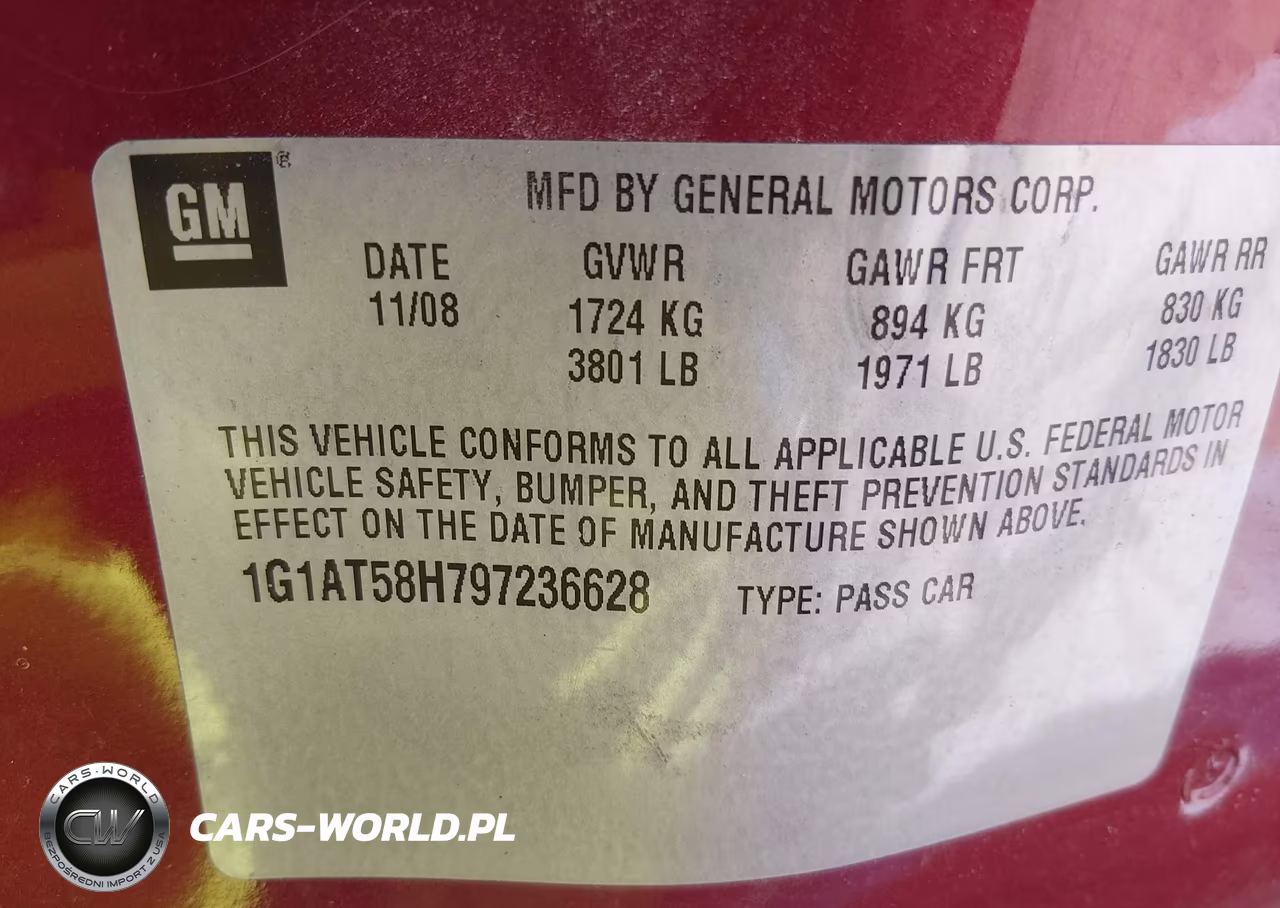 2009 Chevrolet Cobalt Lt VIN:1G1AT58H797236628 - 9