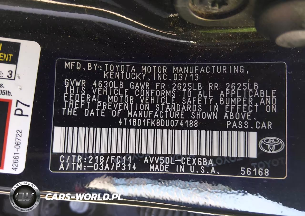 2013 Toyota Camry Hybrid Xle VIN:4T1BD1FK8DU074188 - 9