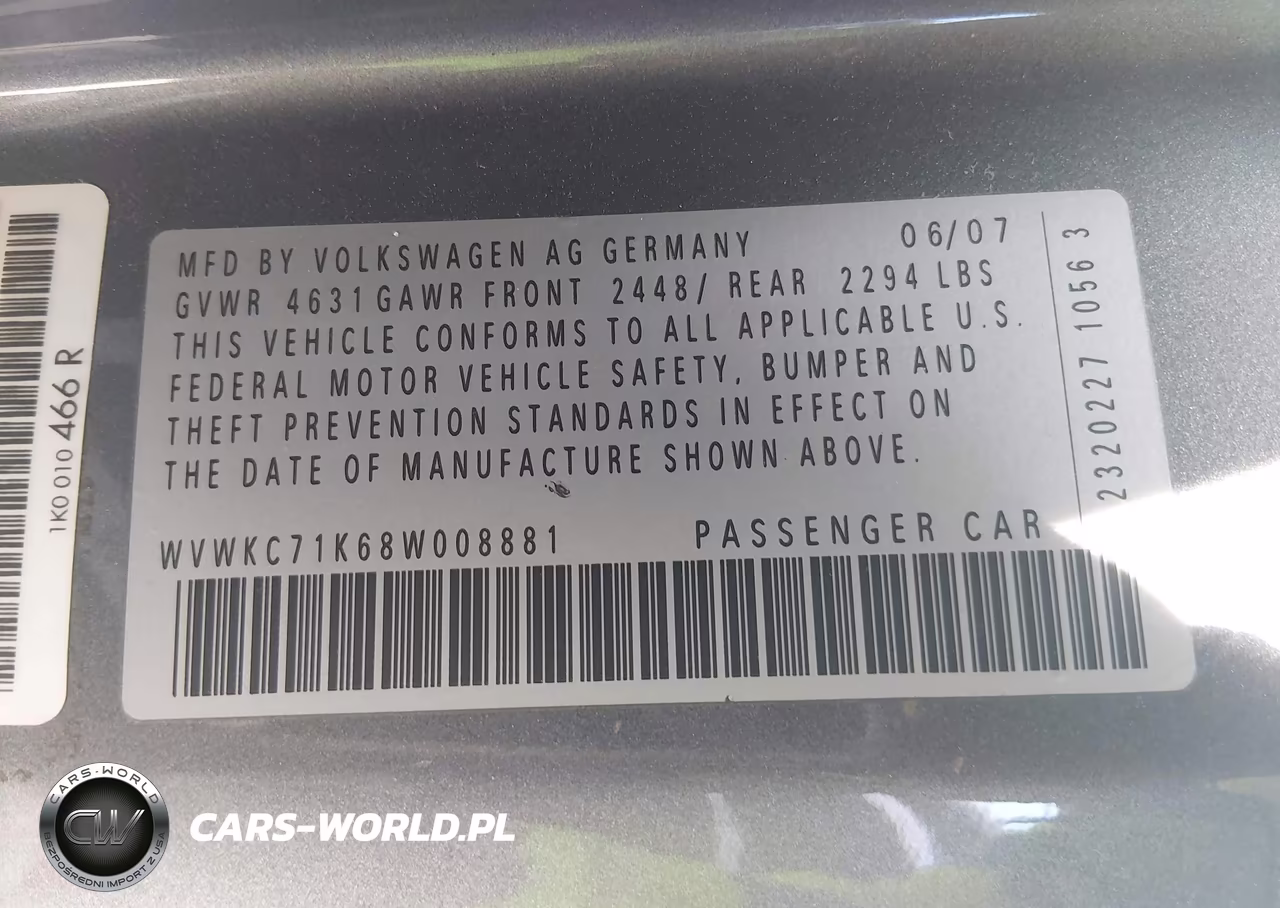 2008 Volkswagen R32 VIN:WVWKC71K68W008881 - 9