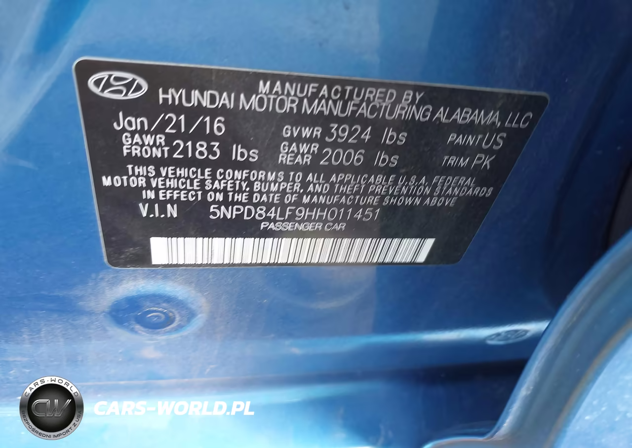 2017 Hyundai Elantra Se VIN:5NPD84LF9HH011451 - 9