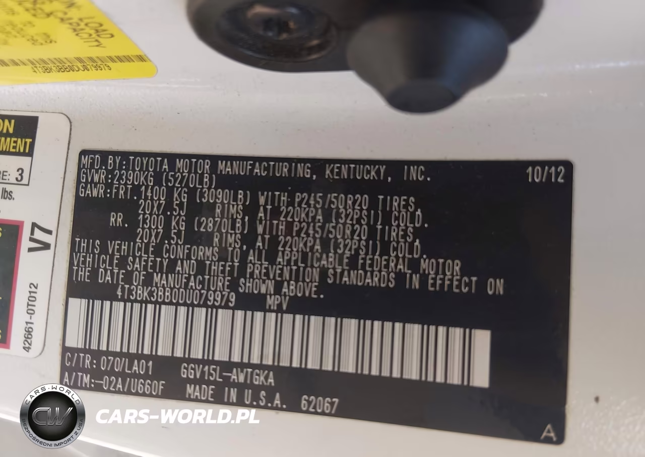 2013 Toyota Venza Xle V6 VIN:4T3BK3BB0DU079979 - 9