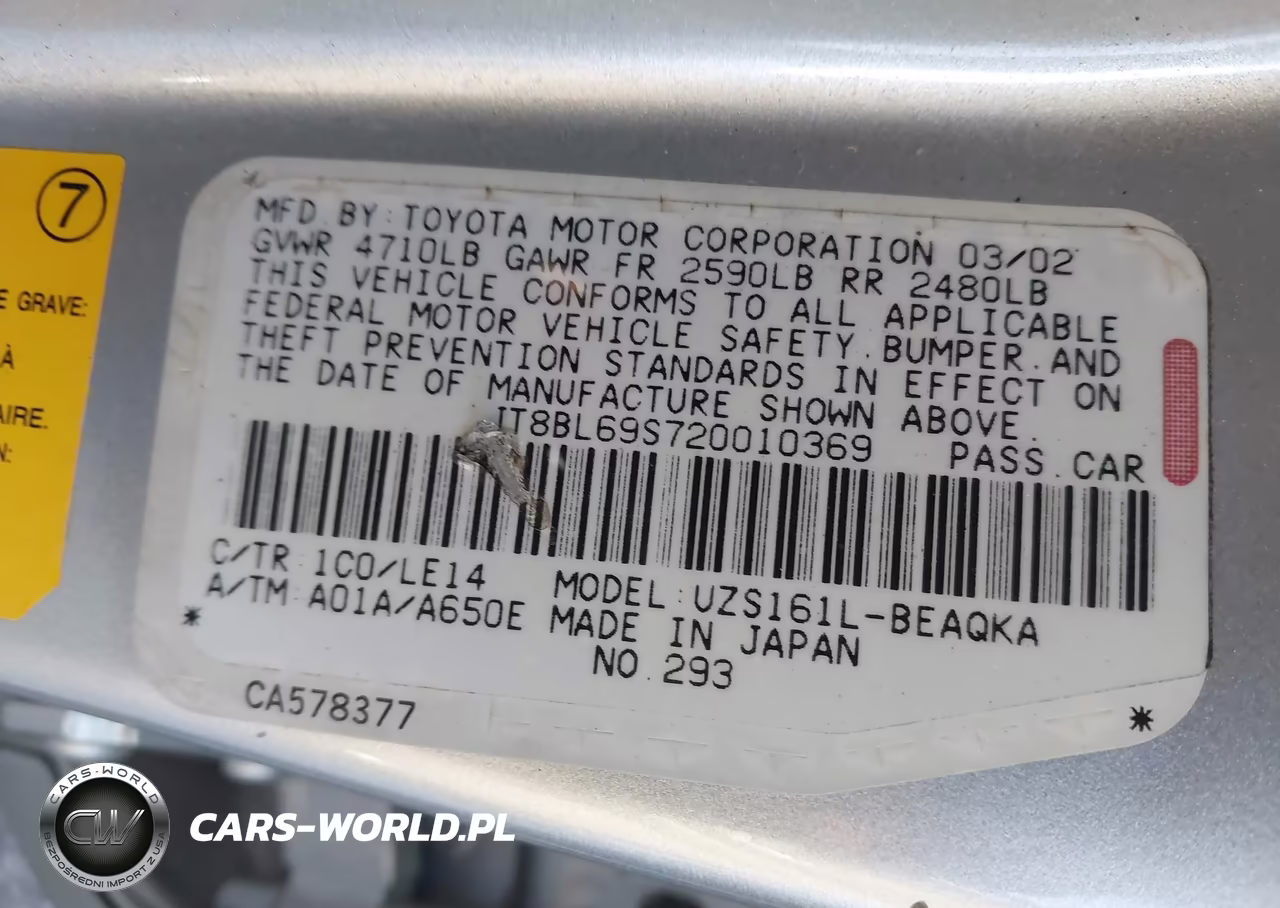 2002 Lexus Gs 430 VIN:JT8BL69S720010369 - 9