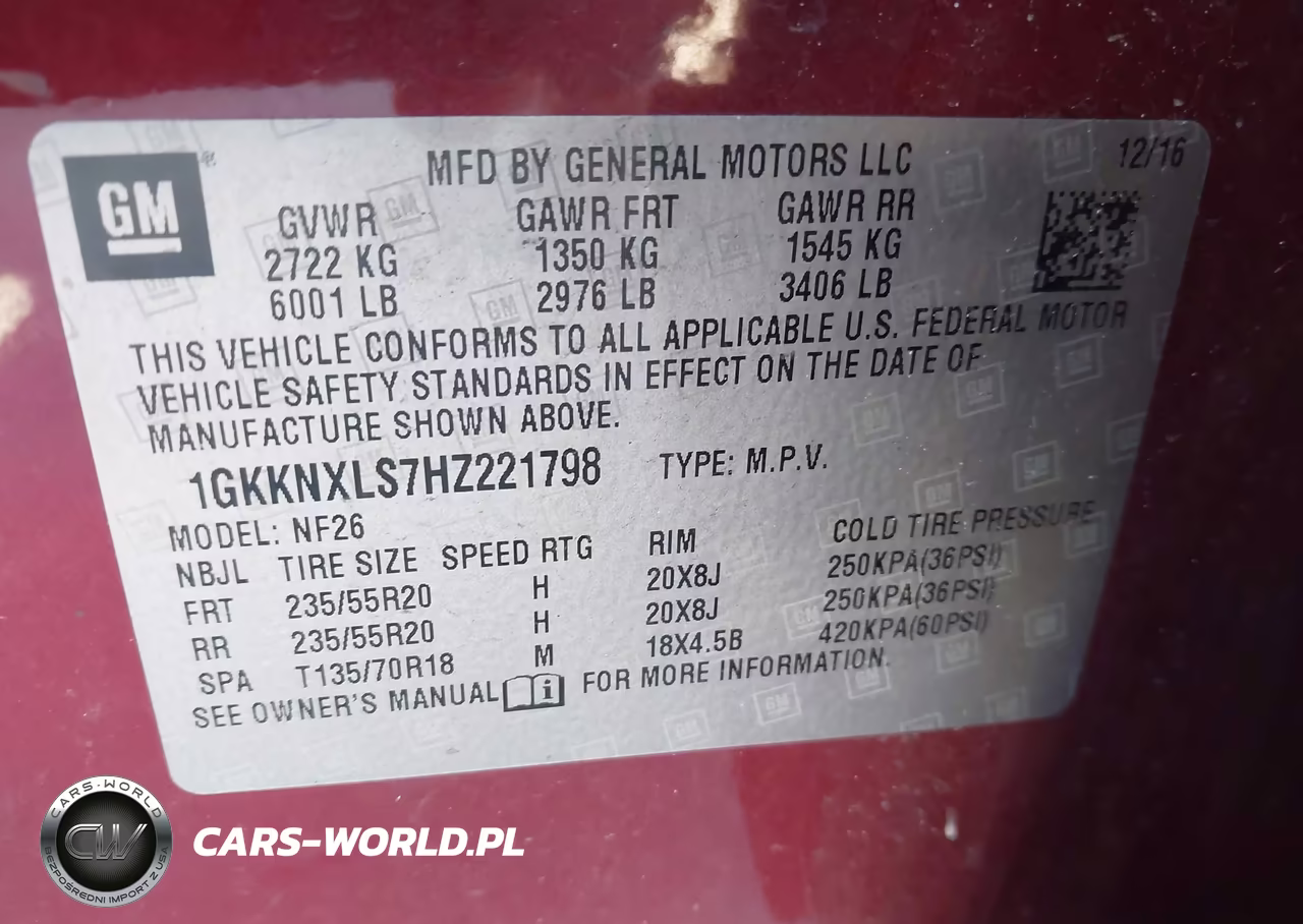 2017 GMC Acadia Denali VIN:1GKKNXLS7HZ221798 - 9