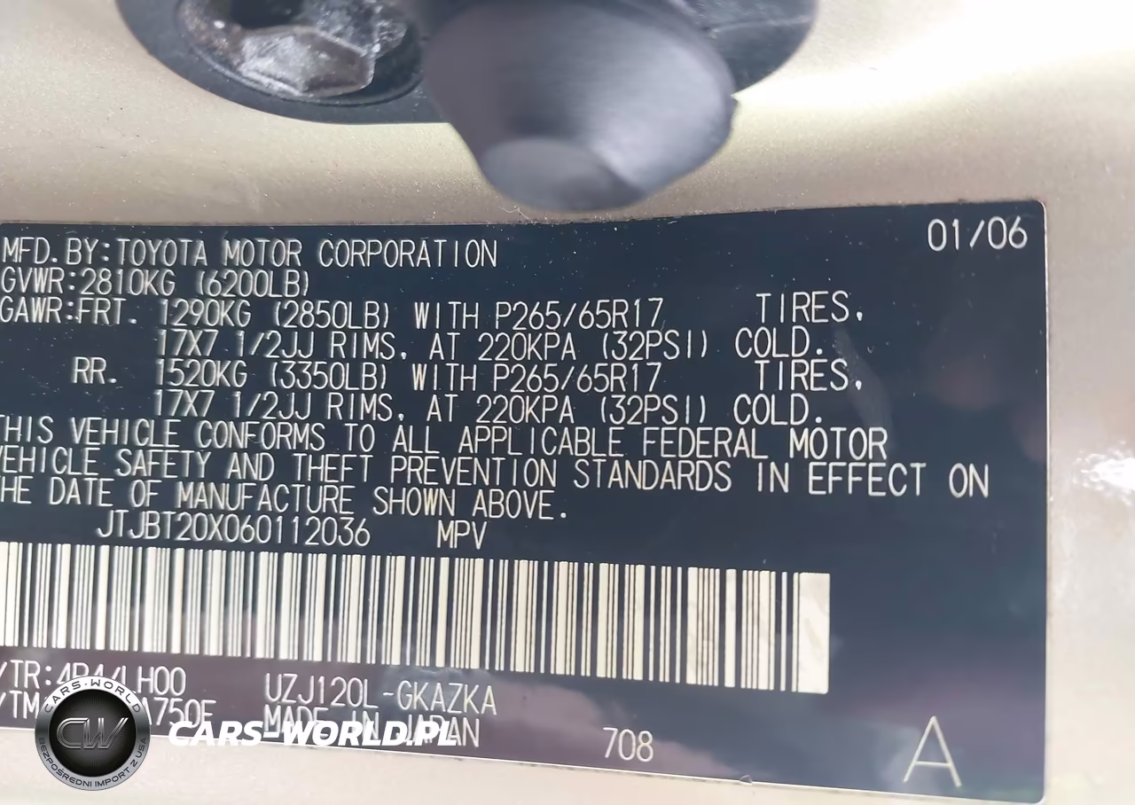2006 Lexus Gx 470 VIN:JTJBT20X060112036 - 9