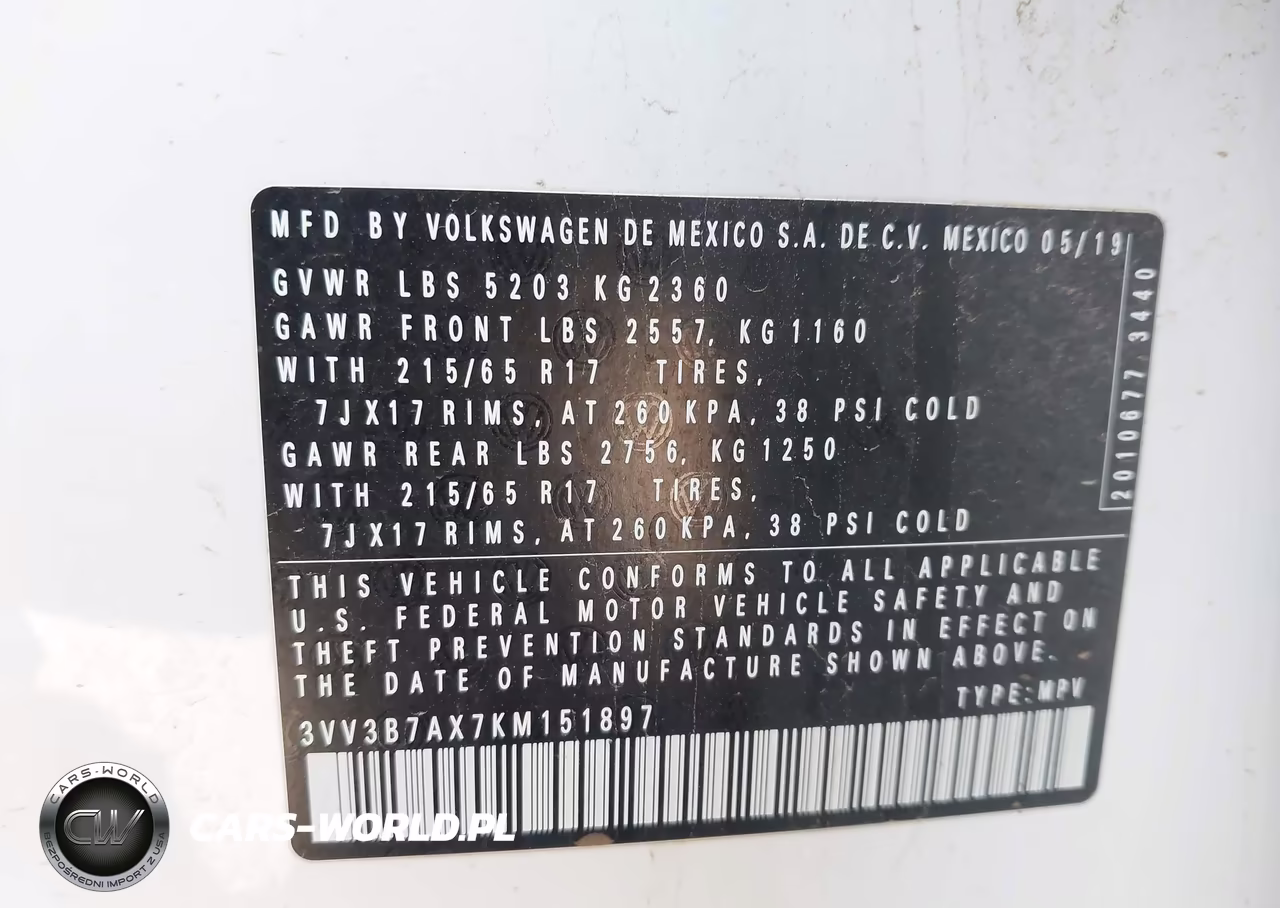 2019 Volkswagen Tiguan 2.0T Se-2.0T Sel-2.0T Sel R-Line-2.0T Sel R-Line Black VIN:3VV3B7AX7KM151897 - 9
