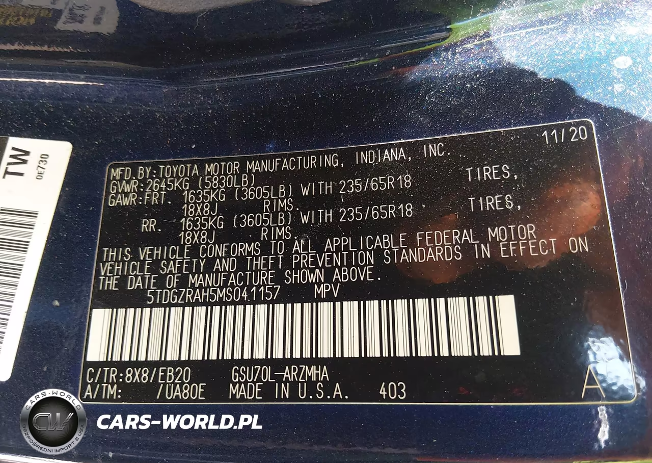 2021 Toyota Highlander Xle VIN:5TDGZRAH5MS041157 - 9
