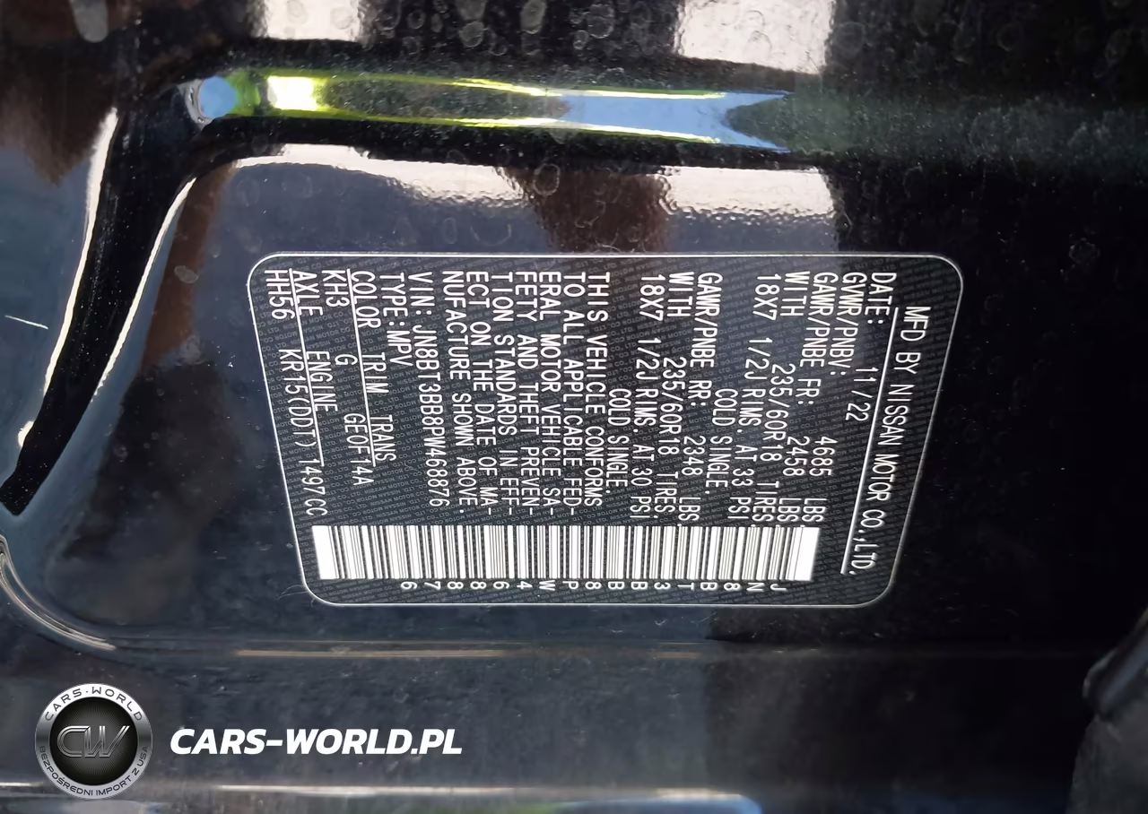 2023 Nissan Rogue Sv Intelligent Awd VIN:JN8BT3BB8PW468876 - 9