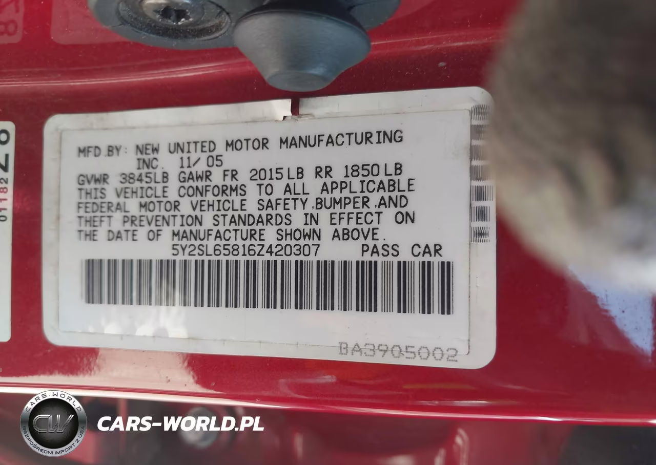 2006 Pontiac Vibe VIN:5Y2SL65816Z420307 - 9