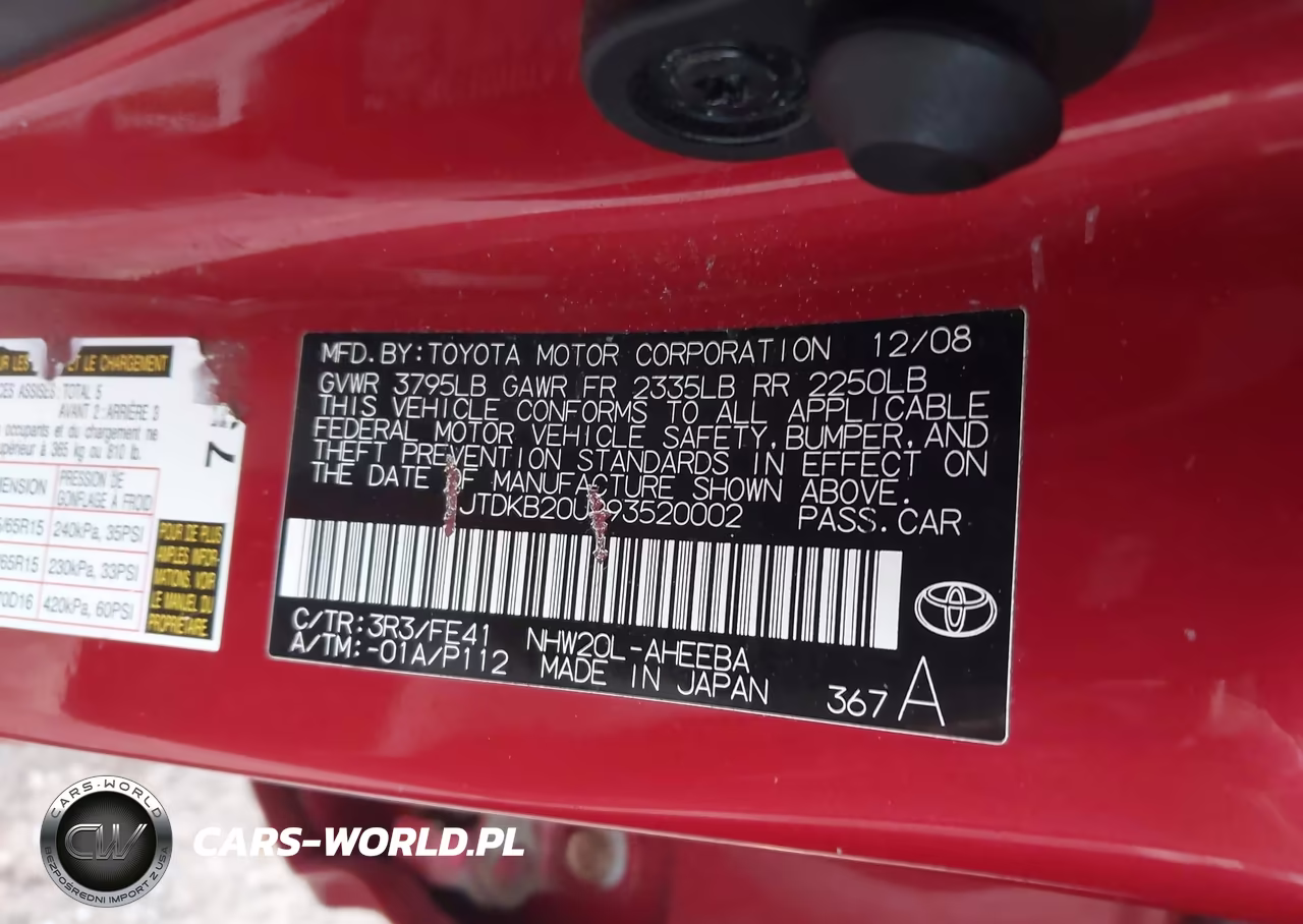 2009 Toyota Prius VIN:JTDKB20U993520002 - 9