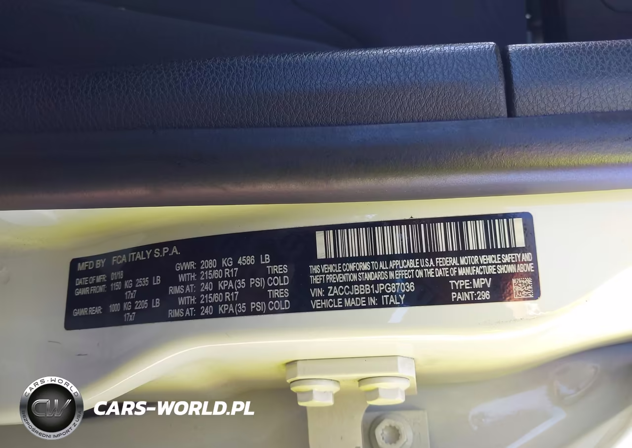 2018 JEEP RENEGADE LATITUDE 4X4 VIN:ZACCJBBB1JPG87036 - 9