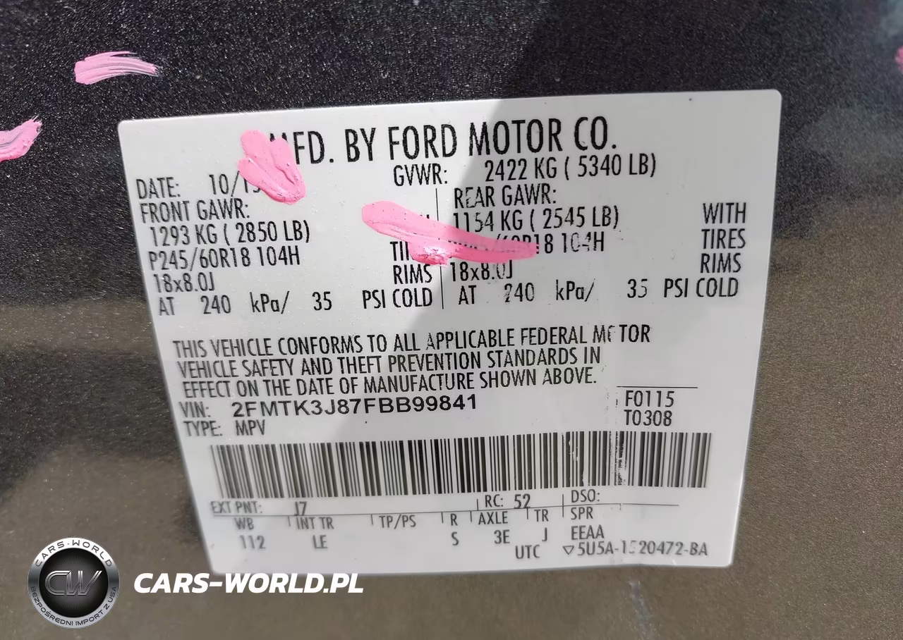 2015 Ford Edge Sel VIN:2FMTK3J87FBB99841 - 9