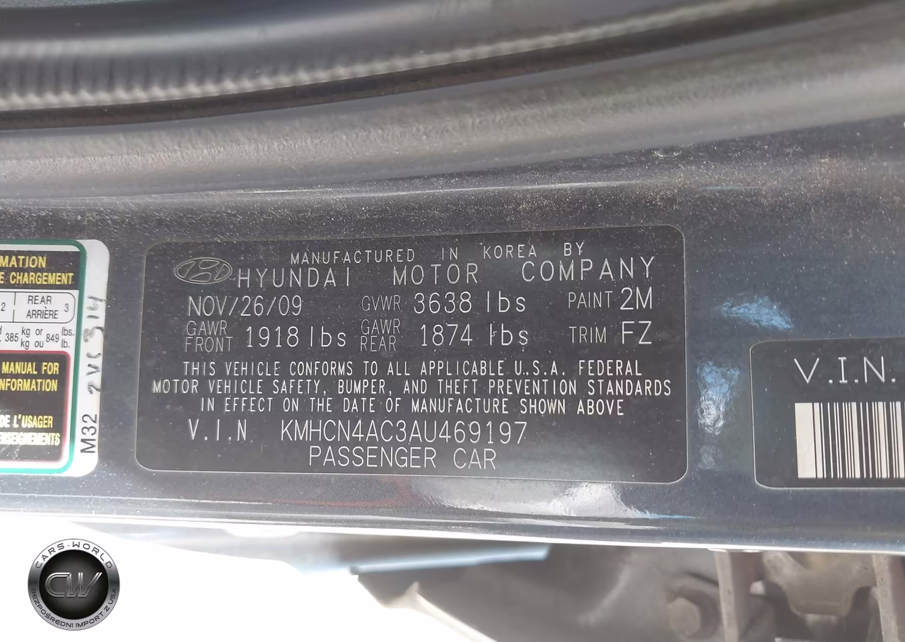 2010 Hyundai Accent Gls VIN:KMHCN4AC3AU469197 - 9