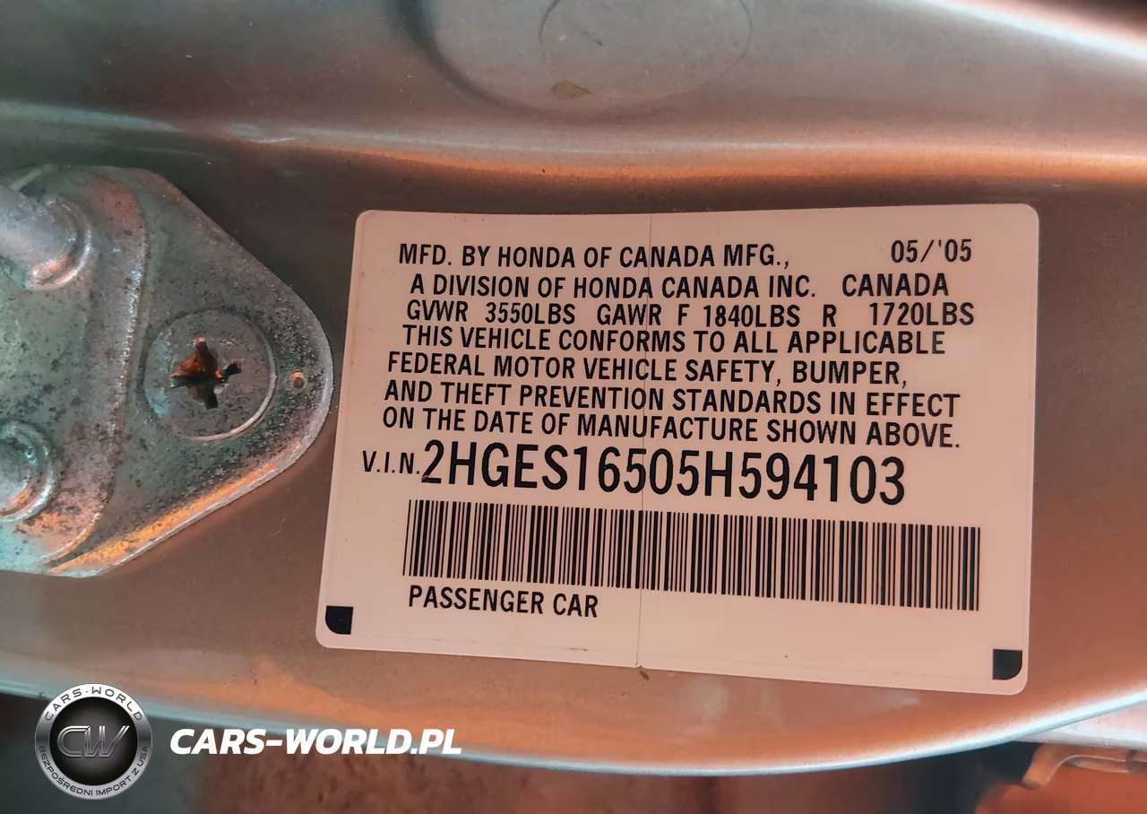 2005 Honda Civic Lx VIN:2HGES16505H594103 - 9