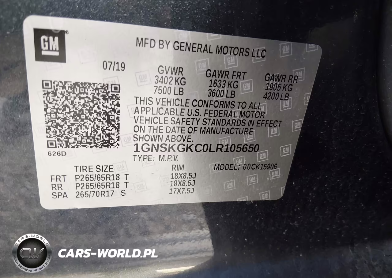 2020 Chevrolet Suburban 4Wd Ls VIN:1GNSKGKC0LR105650 - 9