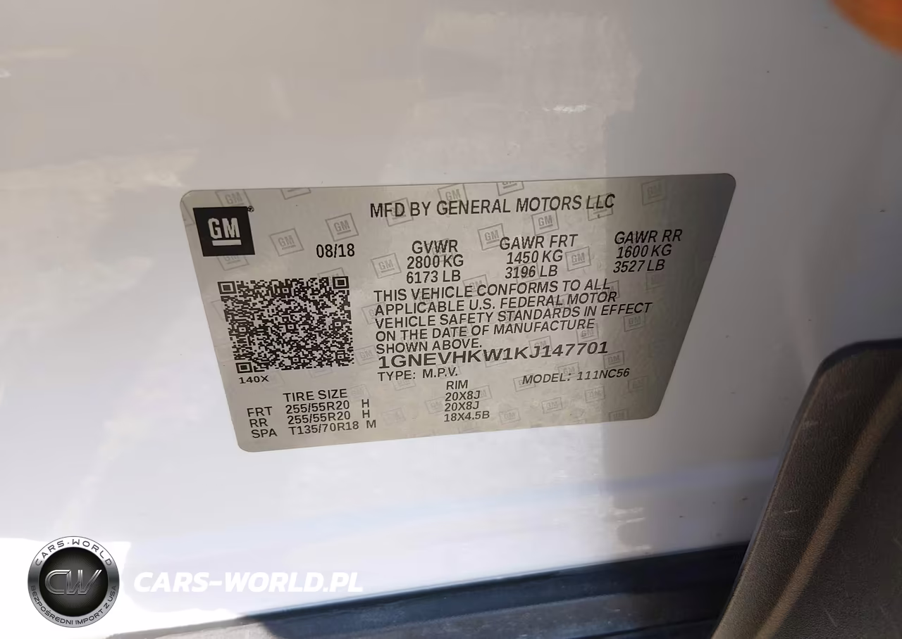 2019 Chevrolet Traverse 3Lt VIN:1GNEVHKW1KJ147701 - 9