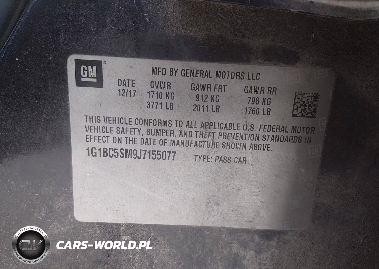 2018 Chevrolet Cruze Ls Auto VIN:1G1BC5SM9J7155077 - 9