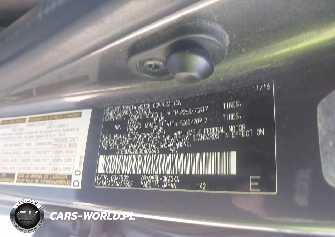2016 Toyota 4Runner Sr5 VIN:JTEBU5JR5G5402645 - 9