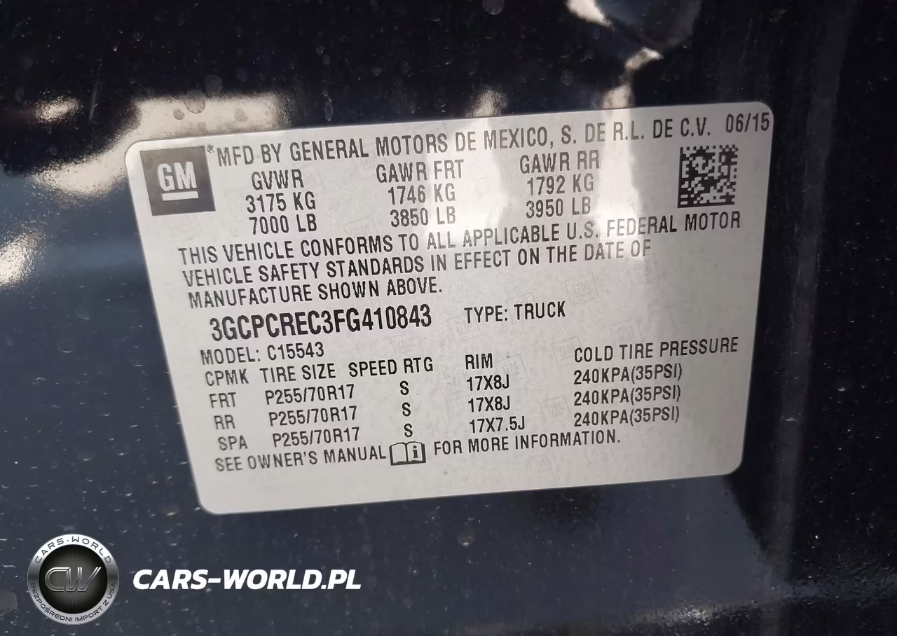 2015 Chevrolet Silverado 1500 1Lt VIN:3GCPCREC3FG410843 - 9