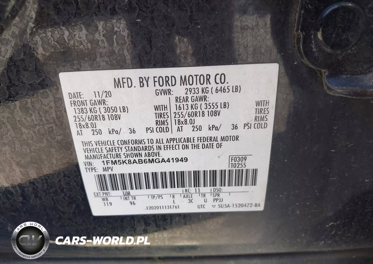 2021 Ford Police Interceptor Utility VIN:1FM5K8AB6MGA41949 - 9