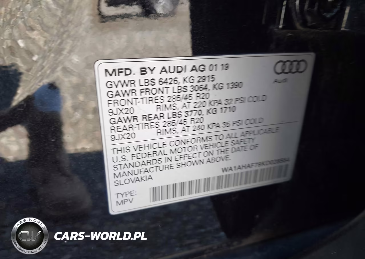 2019 Audi Q7 45 Premium-45 Se Premium VIN:WA1AHAF79KD028554 - 9