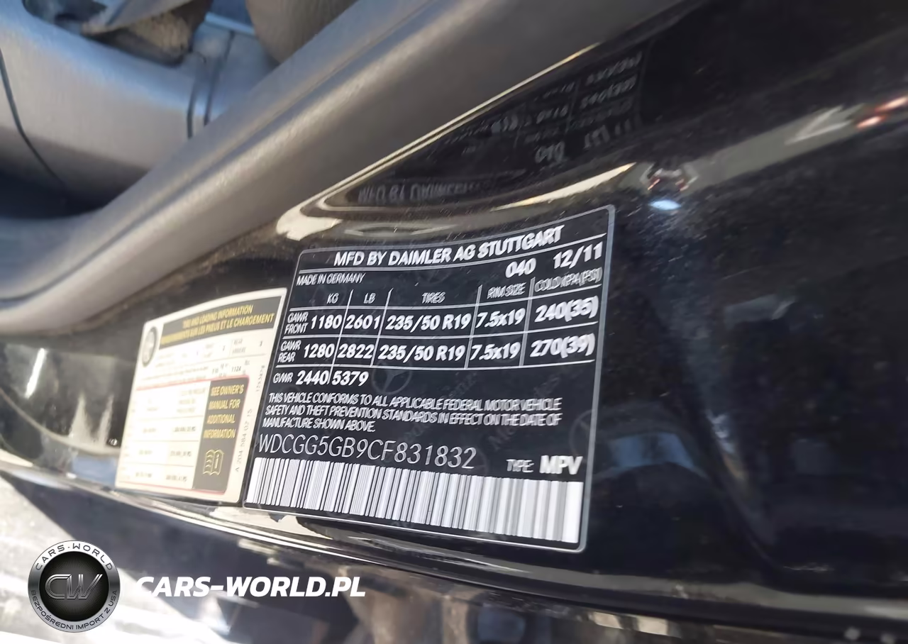 2012 Mercedes-Benz Glk 350 VIN:WDCGG5GB9CF831832 - 9