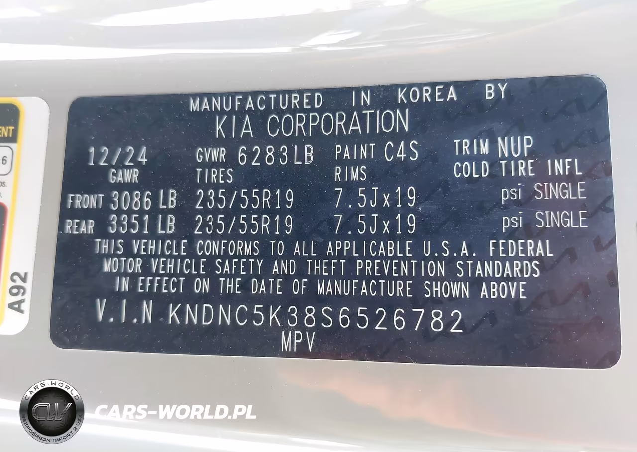 2025 Kia Carnival Mpv Ex VIN:KNDNC5K38S6526782 - 9