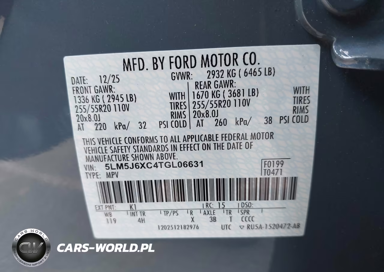 2026 Lincoln Aviator Premiere VIN:5LM5J6XC4TGL06631 - 9