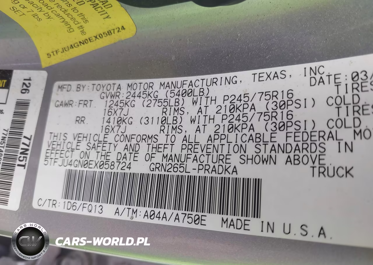 2014 Toyota Tacoma Prerunner V6 VIN:5TFJU4GN0EX058724 - 9