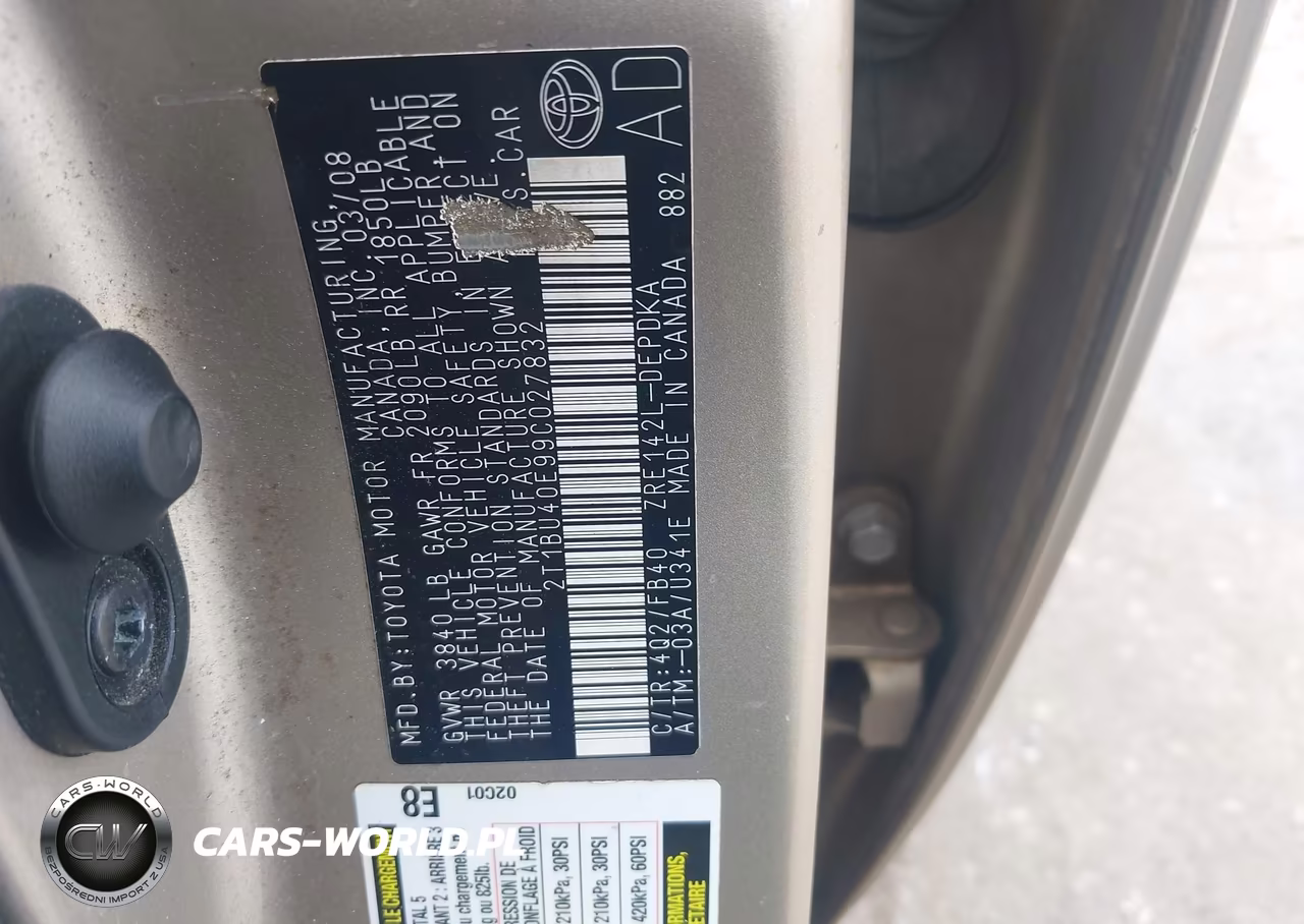 2009 Toyota Corolla Le VIN:2T1BU40E99C027832 - 9